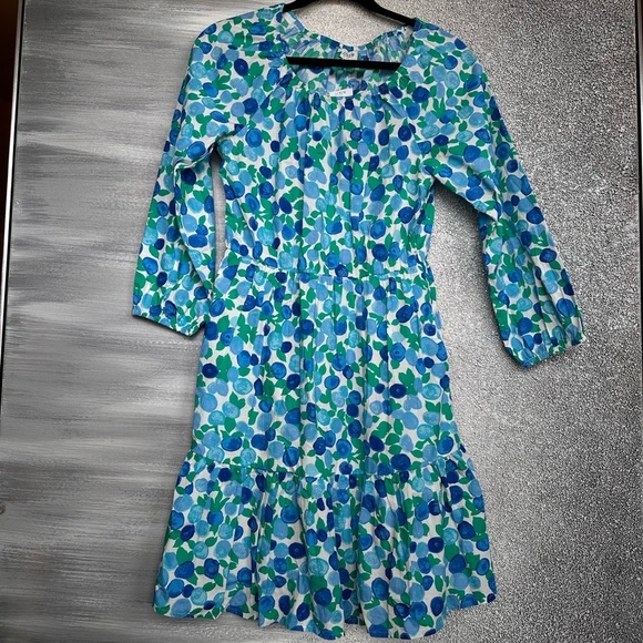 J. Crew Blue 3/4 Sleeve Bishop Sundress - Picture 3 of 8